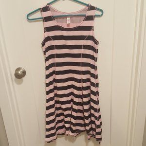 Justice Pink and Black Stripped Dress
